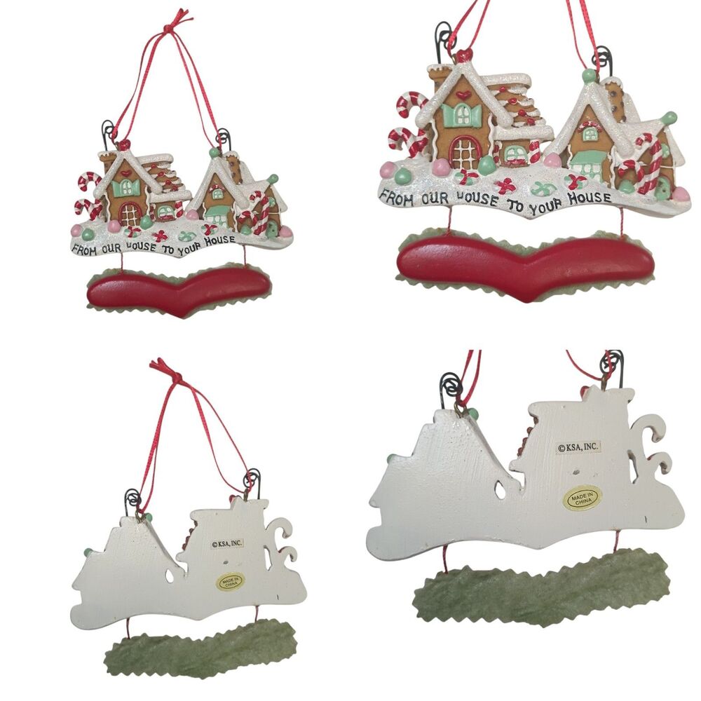 Vintage From Our House To Yours Neighbor Personalizeable Christmas Tree Ornament